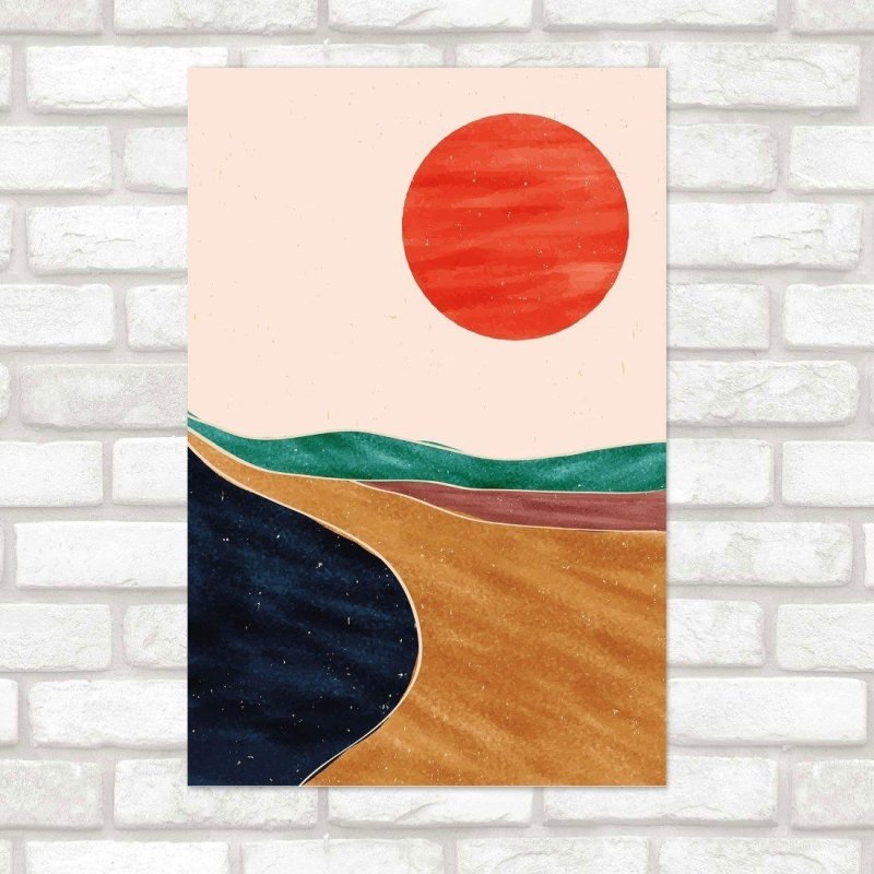 Poster Decorativo Abstrato Paisagem Deserto N015233 - Papel na Parede
