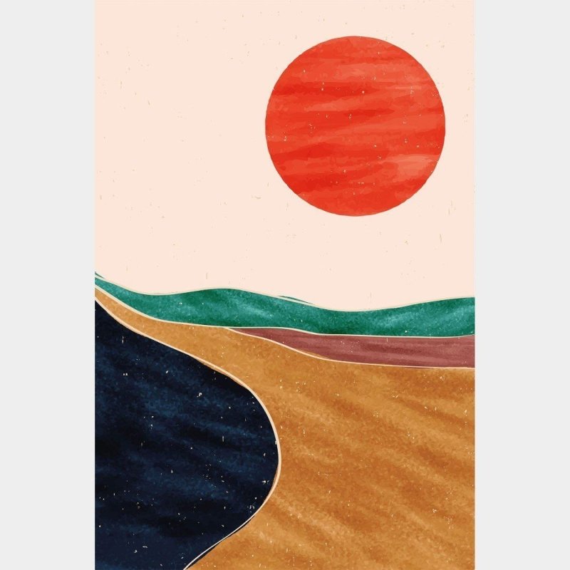 Poster Decorativo Abstrato Paisagem Deserto N015233 - Papel na Parede