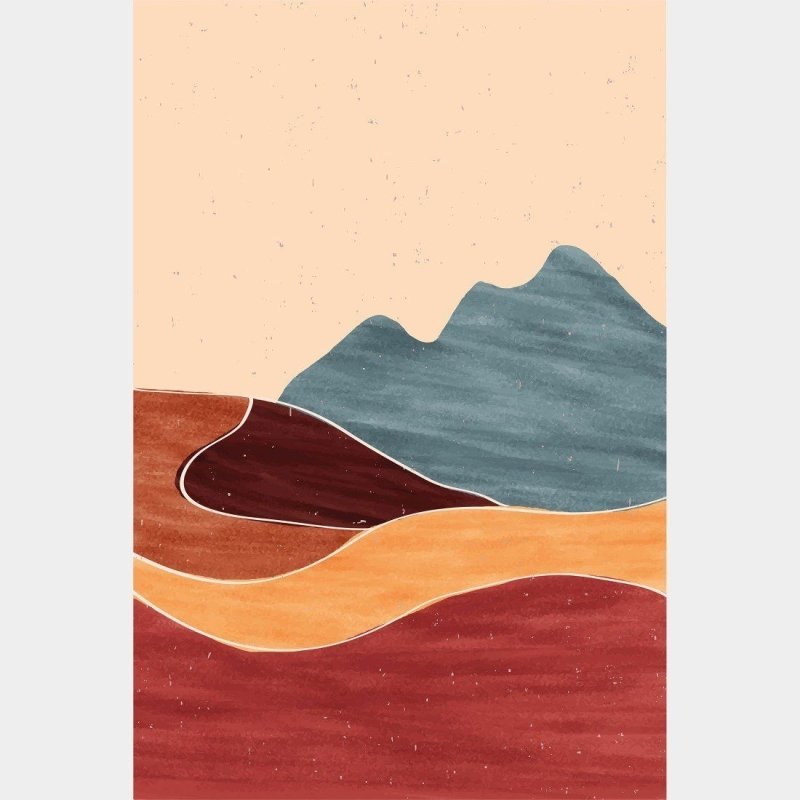 Poster Decorativo Abstrato Paisagem Deserto N015234 - Papel na Parede