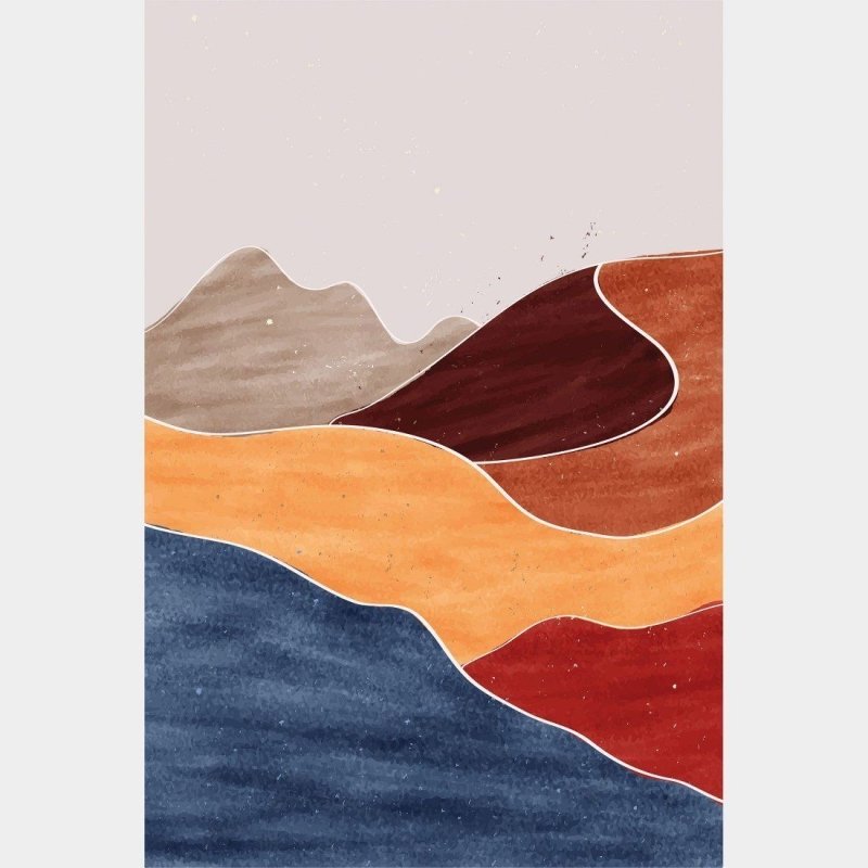 Poster Decorativo Abstrato Paisagem Deserto N015235 - Papel na Parede