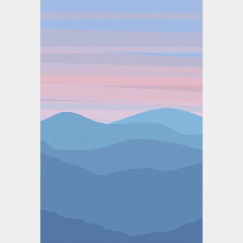 Poster Decorativo Abstrato Paisagem Montanhas N015236 - Papel na Parede