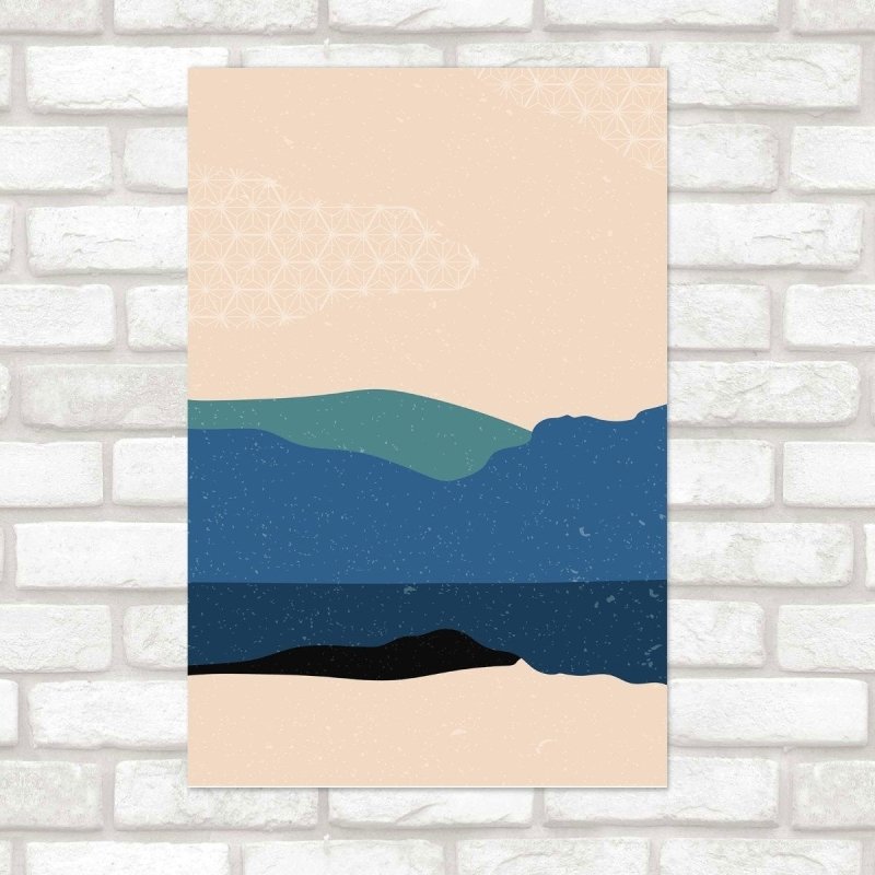 Poster Decorativo Abstrato Paisagem N016100 - Papel na Parede
