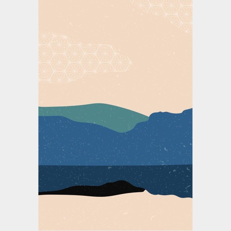Poster Decorativo Abstrato Paisagem N016100 - Papel na Parede