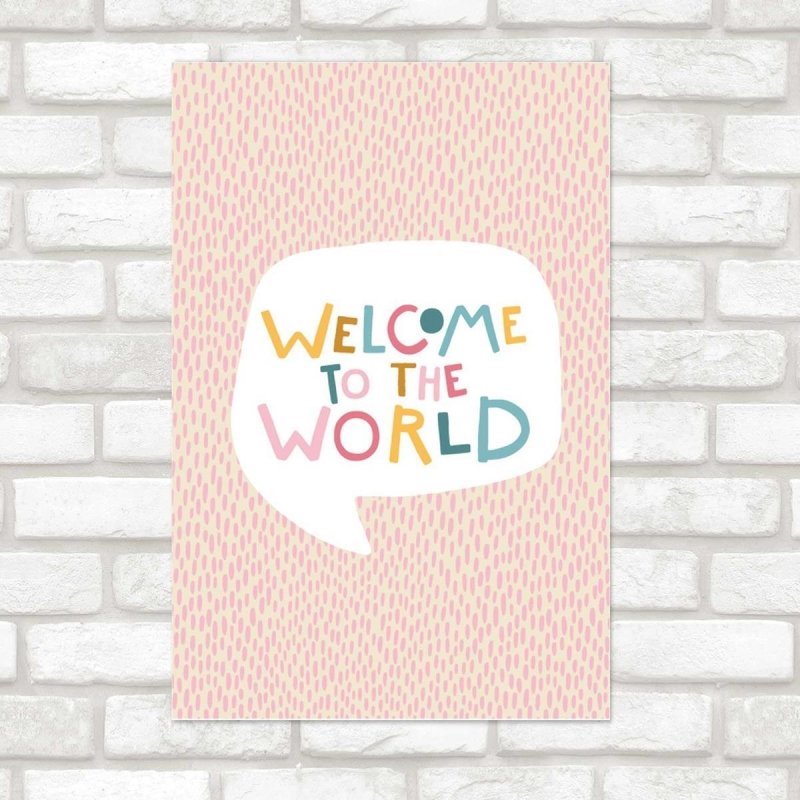 Poster Decorativo Abstrato Welcome To The World N07208 - Papel na Parede