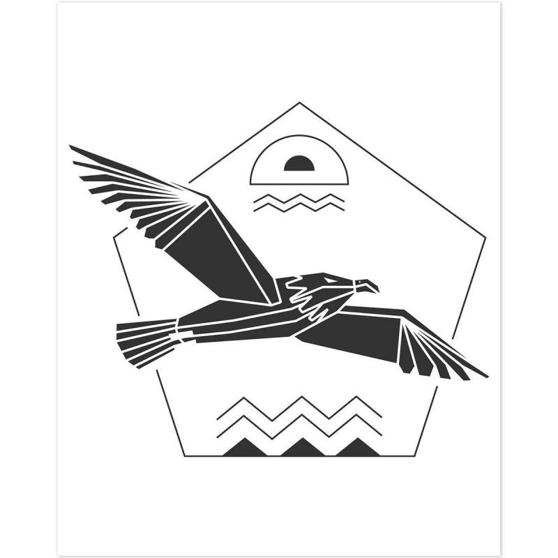 Poster Decorativo águia geometrico PA034 - Papel na Parede