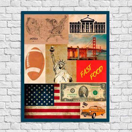 Poster decorativo America 8505 - Papel na Parede