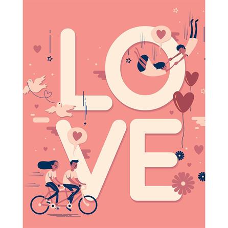 Poster Decorativo Amor Love Romântico 32150 - Papel na Parede
