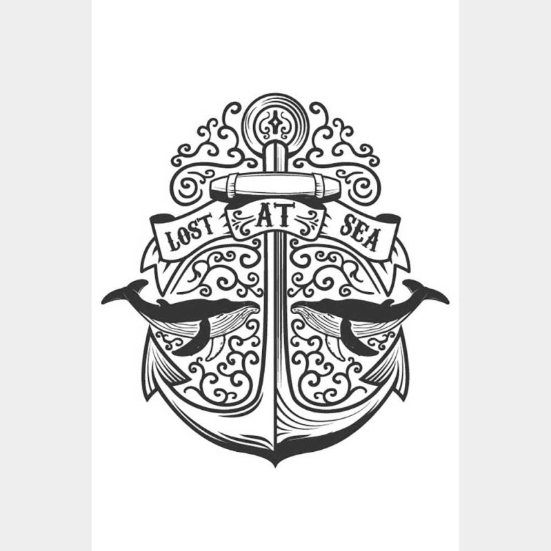 Poster Decorativo Ânora e Baleias Lost at Sea N08288 - Papel na Parede