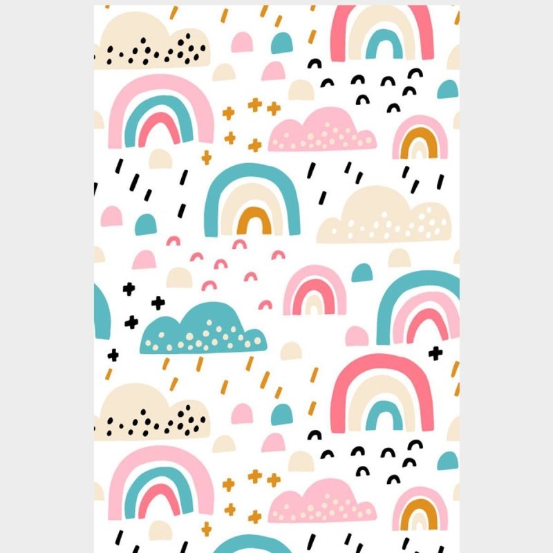 Poster Decorativo Arco-íris abstrato Infantil N07299 - Papel na Parede