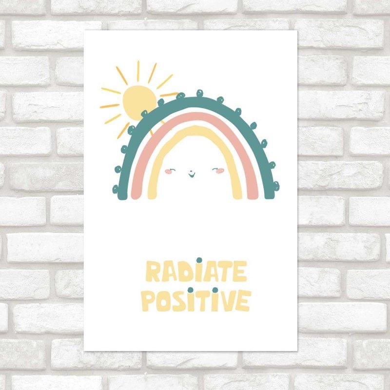 Poster Decorativo Arco-íris Radiate Positive N07281 - Papel na Parede