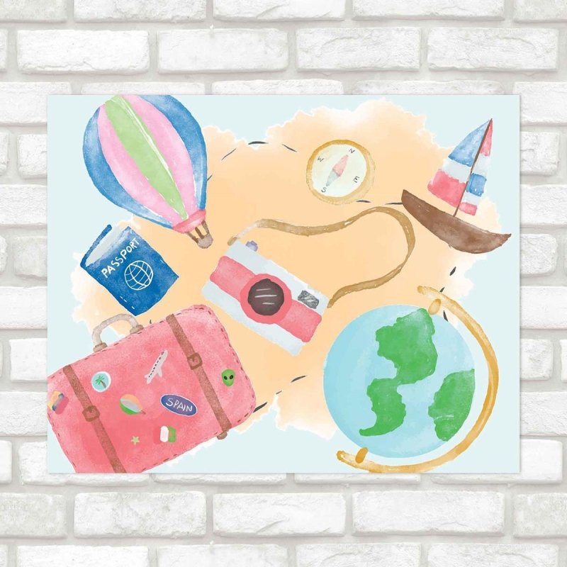 Poster Decorativo artistico viagem PA027 - Papel na Parede