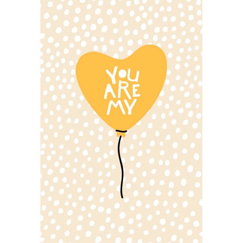 Poster Decorativo Balão Amrelo Você é Meu N07216 - Papel na Parede
