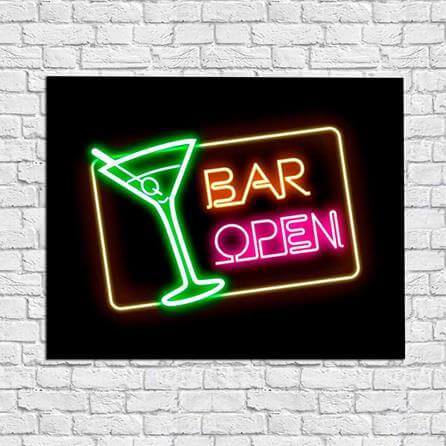 Poster Decorativo Bar Open 369963 - Papel na Parede