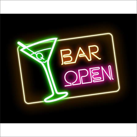 Poster Decorativo Bar Open 369963 - Papel na Parede