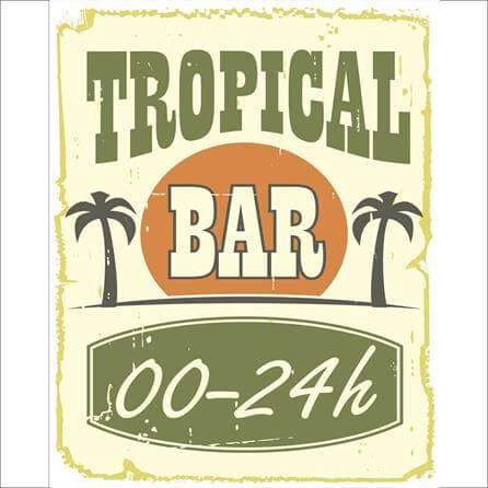 POSTER DECORATIVO BAR PRAIA 08180 - Papel na Parede