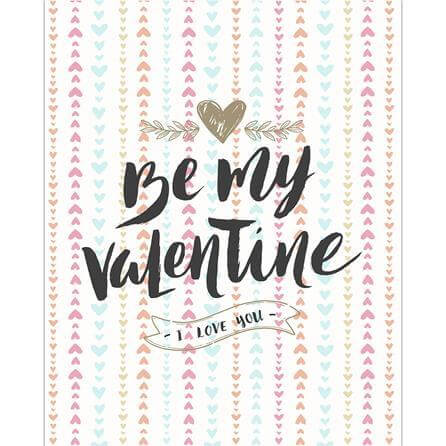Poster Decorativo Be My Valentine 166843 - Papel na Parede