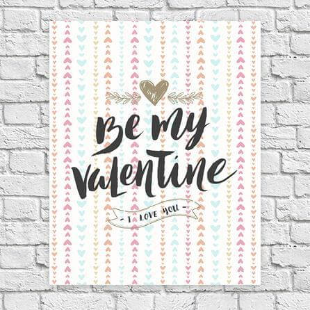 Poster Decorativo Be My Valentine 166843 - Papel na Parede