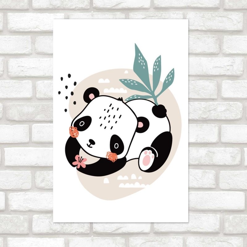 Poster Decorativo Bebê Panda N09263 - Papel na Parede