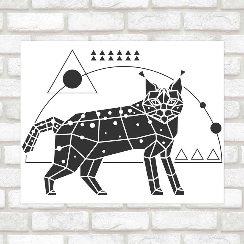 Poster Decorativo cachorro geometrico PA041 - Papel na Parede