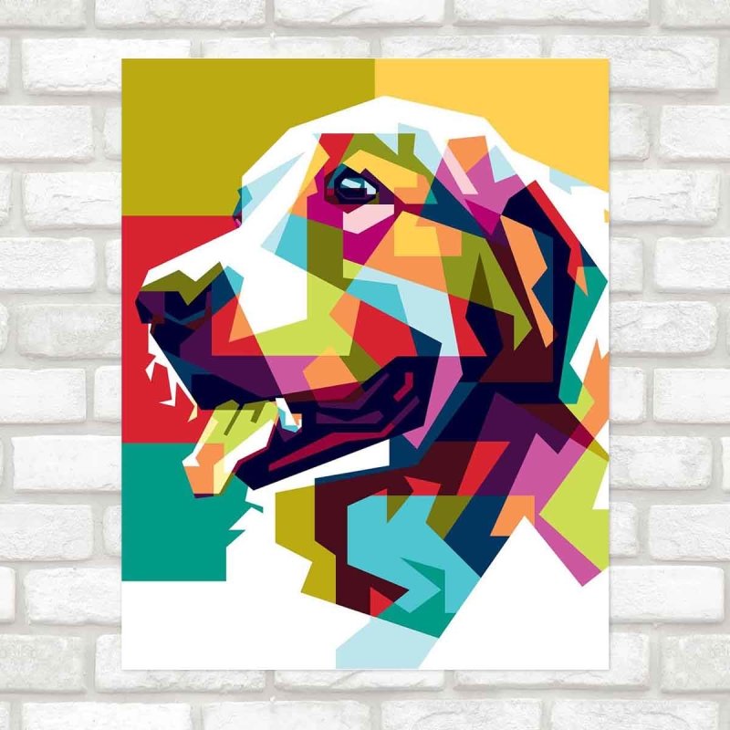 Poster Decorativo cachorro PA0110 - Papel na Parede