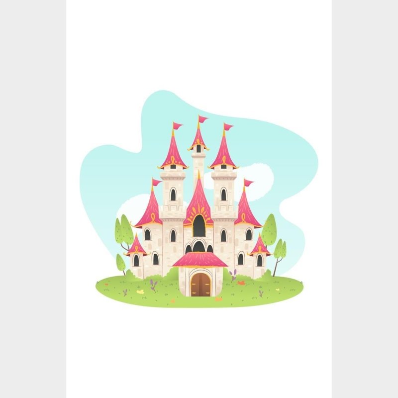 Poster Decorativo Castelo Encantado N07300 - Papel na Parede