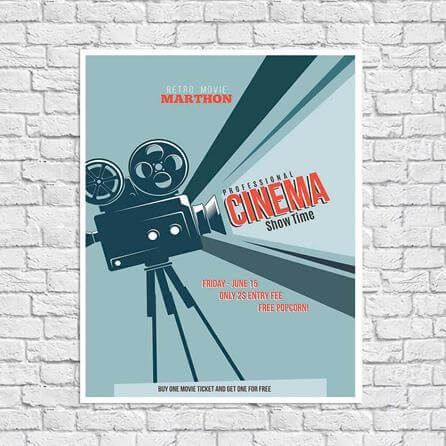 Poster Decorativo Cinema Filme Câmera 3802834 - Papel na Parede