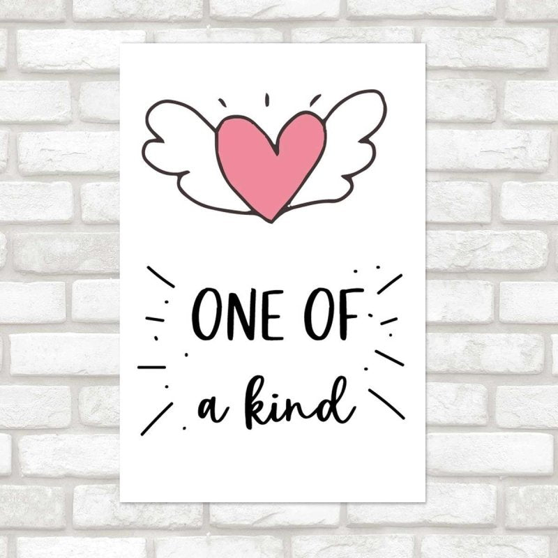 Poster Decorativo Coração Alado One of a Kind N07230 - Papel na Parede