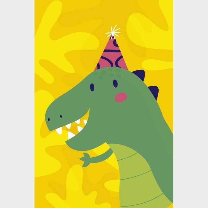 Poster Decorativo Dinossauro Aniversário N09293 - Papel na Parede