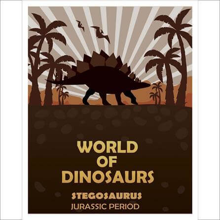 Poster Decorativo Dinossauro Geek 11306 - Papel na Parede