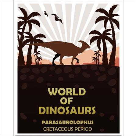 Poster Decorativo Dinossauro Geek 123035 - Papel na Parede