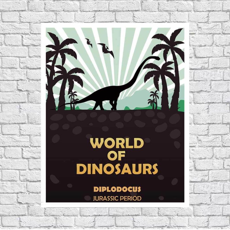 Poster Decorativo Dinossauro Geek 1330 - Papel na Parede