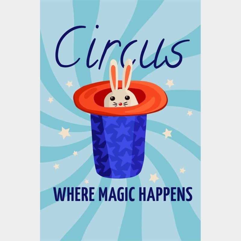 Poster Decorativo Divertido Circo N014219 - Papel na Parede