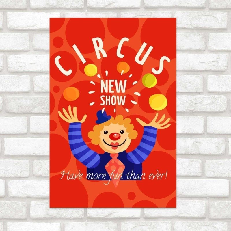 Poster Decorativo Divertido Circo N014220 - Papel na Parede
