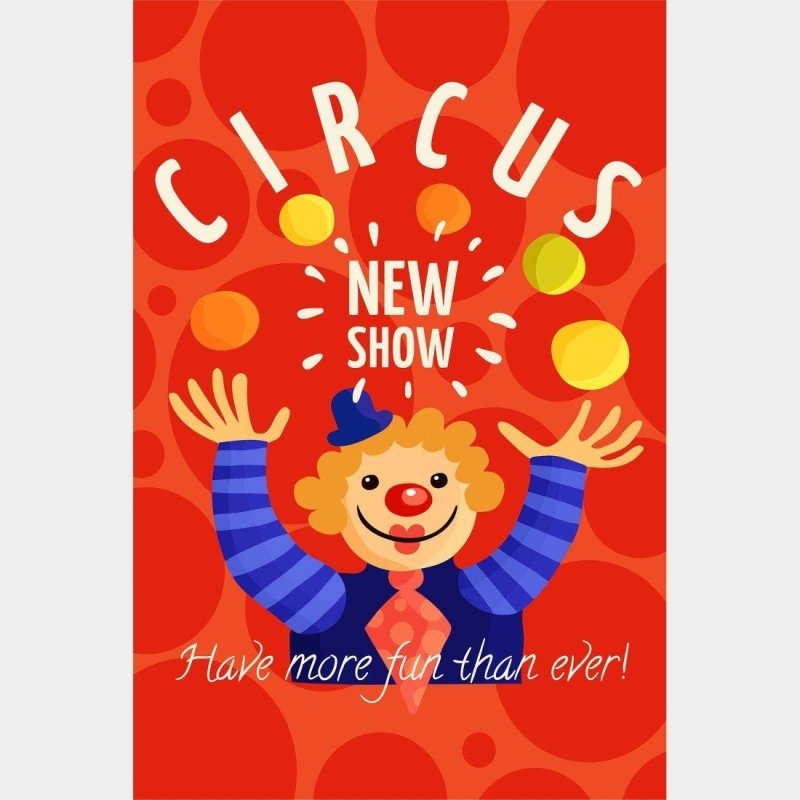 Poster Decorativo Divertido Circo N014220 - Papel na Parede