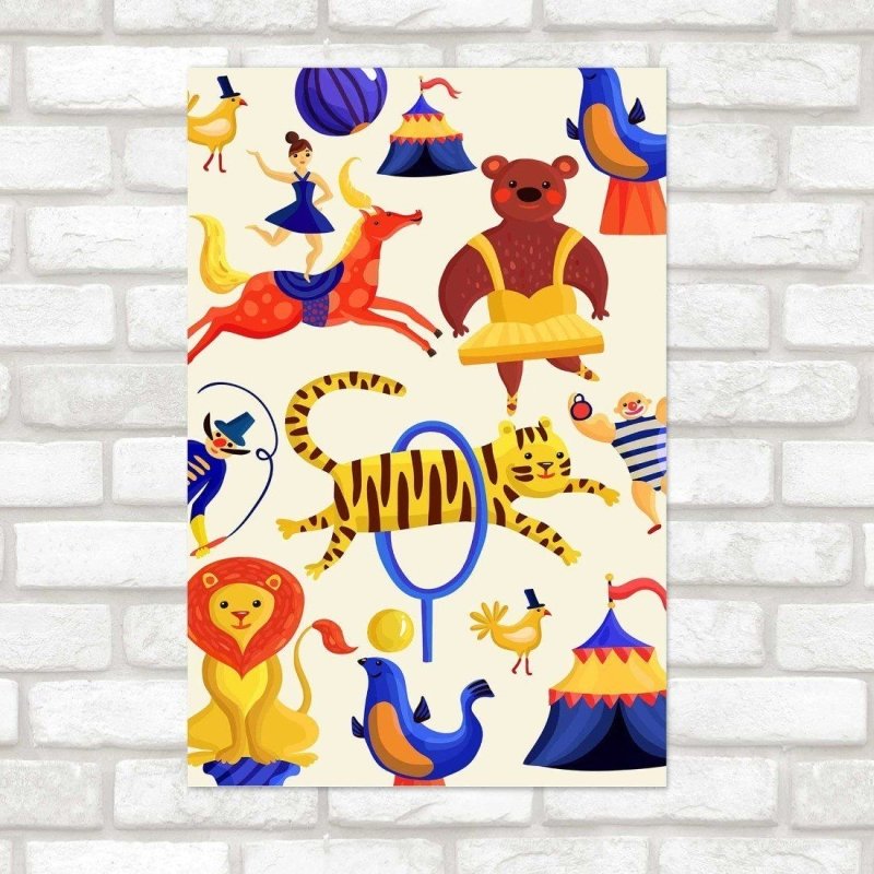 Poster Decorativo Divertido Circo N014224 - Papel na Parede