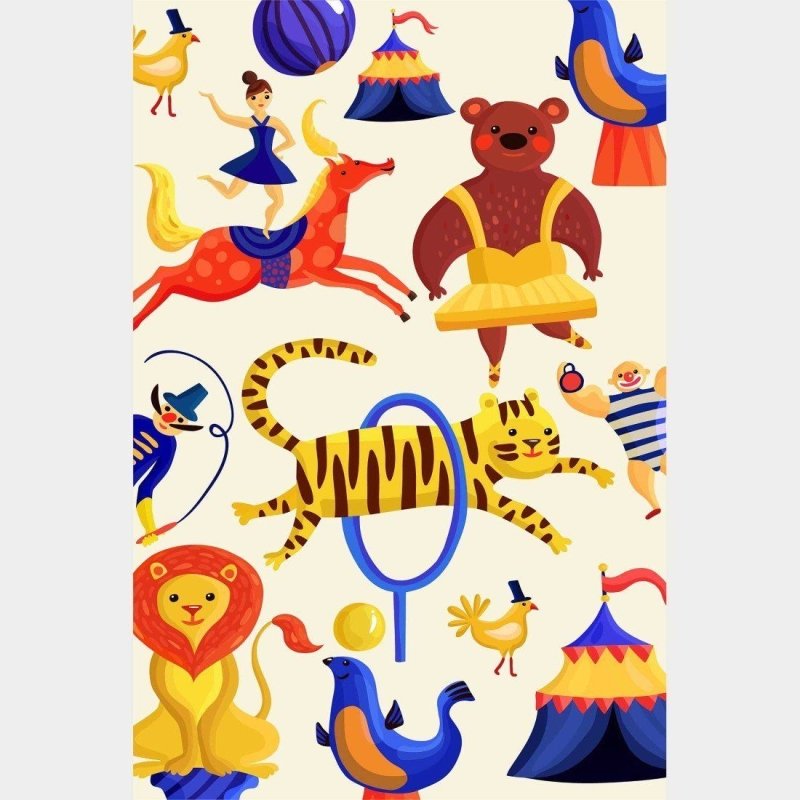 Poster Decorativo Divertido Circo N014224 - Papel na Parede
