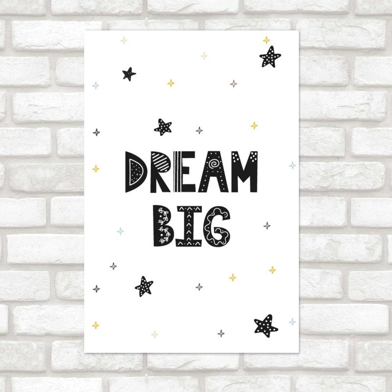 Poster Decorativo Dream Big - Sonhe Grande N08102 - Papel na Parede