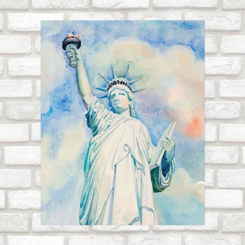 Poster Decorativo estpatua da liberdade PA070 - Papel na Parede