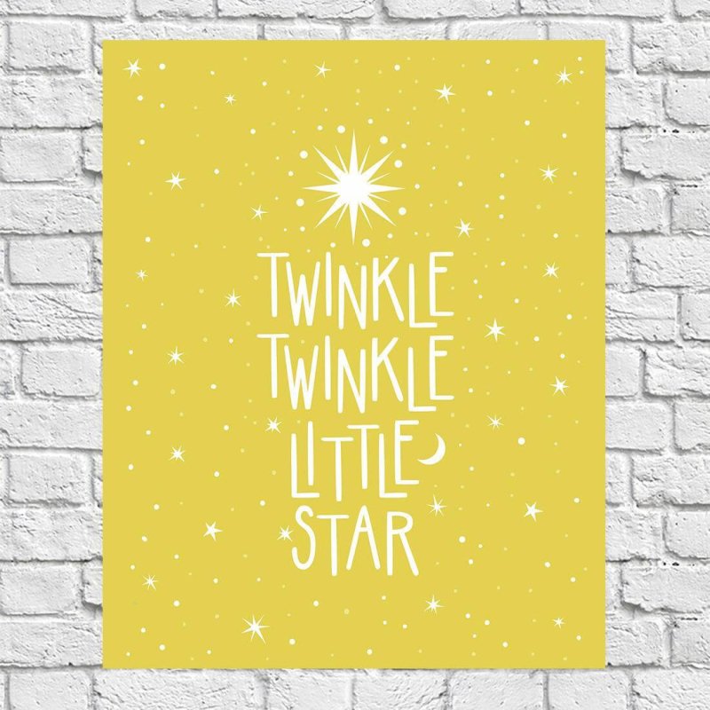 Poster Decorativo Estrela Céu Lua 52638 - Papel na Parede