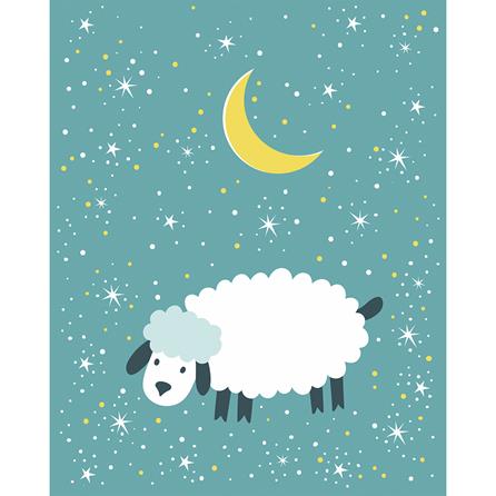 Poster Decorativo Estrela Céu Lua Ovelha 53612 - Papel na Parede