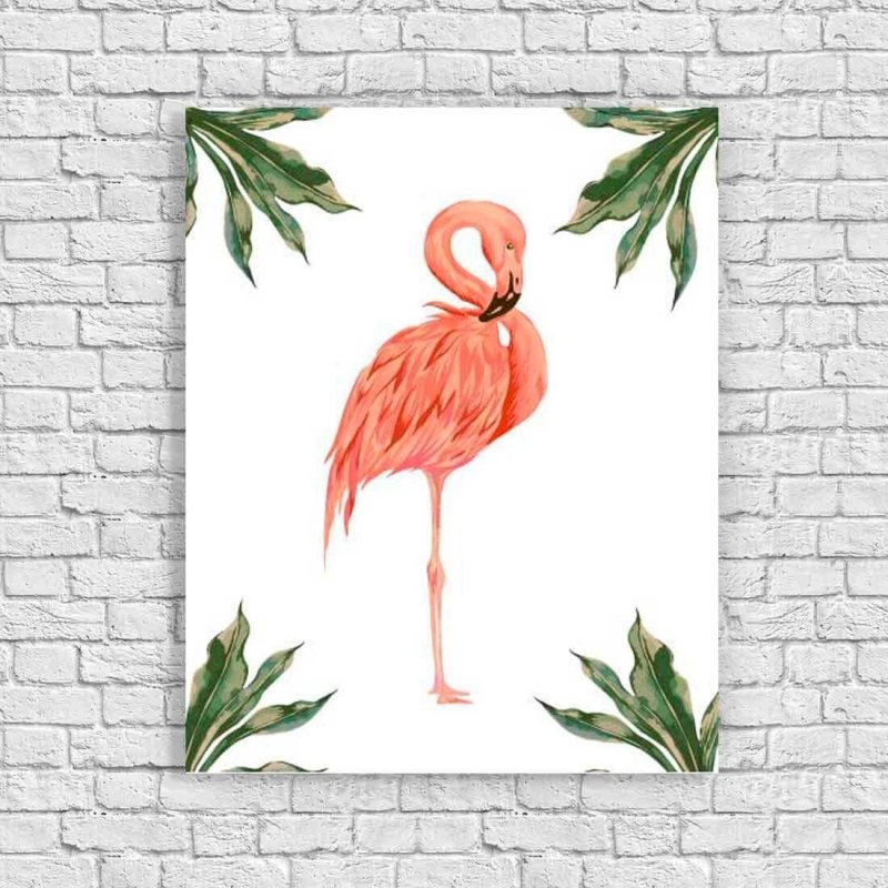 Poster Decorativo Flamingo Tropical 68540 - Papel na Parede
