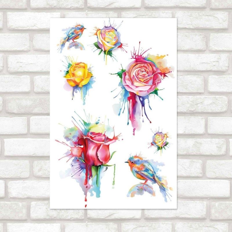 Poster Decorativo Floral Artístico N015269 - Papel na Parede