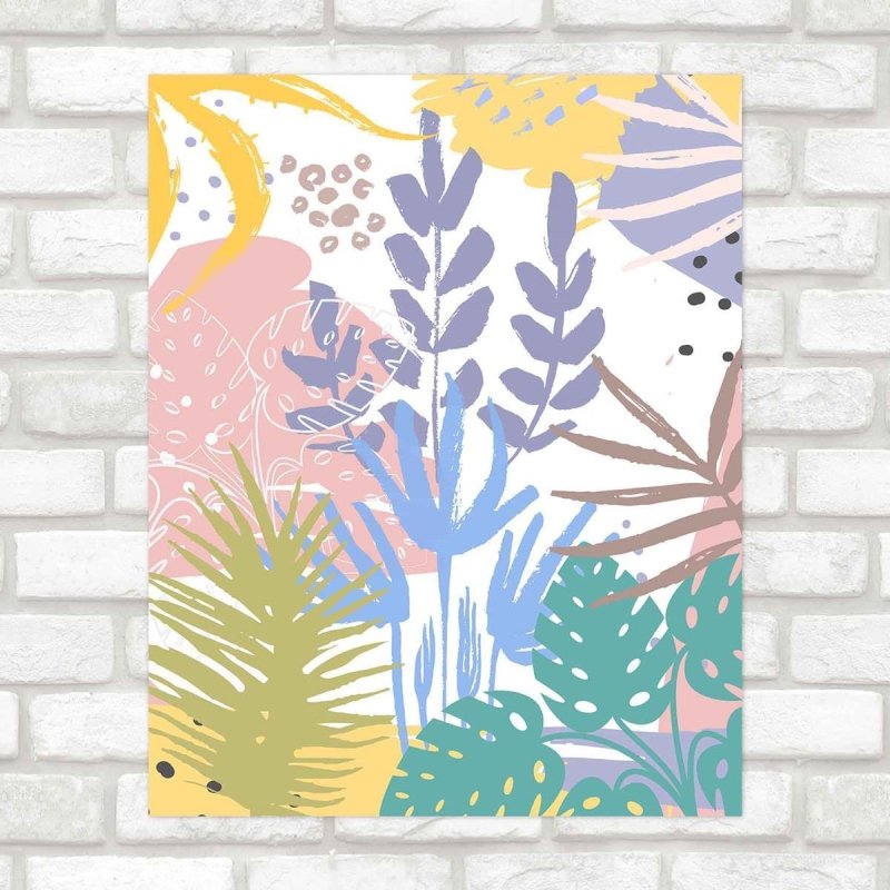 Poster Decorativo folhas PA0106 - Papel na Parede