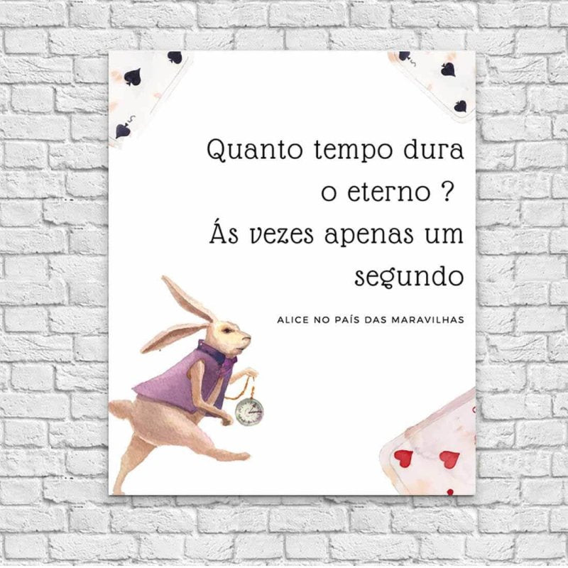Poster Decorativo Frase Alice 29090 - Papel na Parede