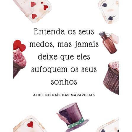 Poster Decorativo Frase Alice História 17080 - Papel na Parede