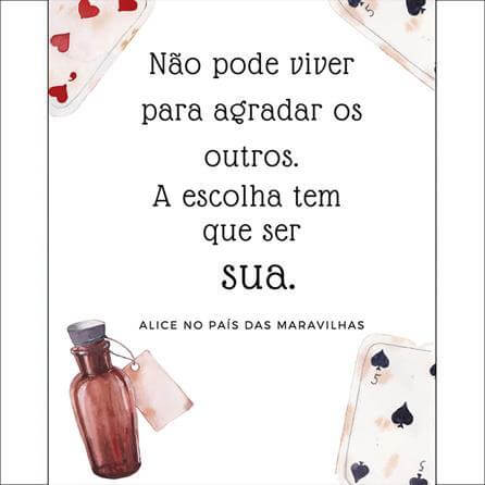 Poster Decorativo Frase Escolhas Alice 19200 - Papel na Parede