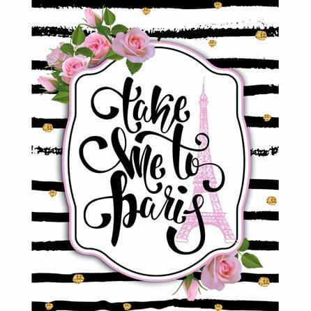 Poster Decorativo Frase Paris 10651347 - Papel na Parede