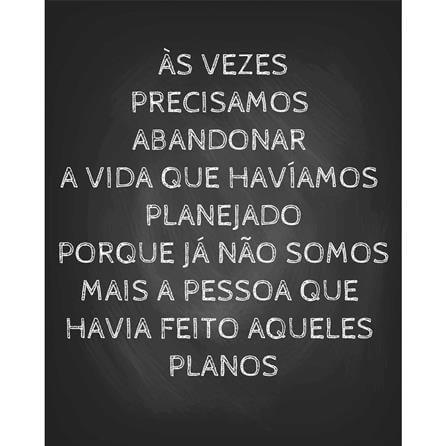 Poster Decorativo Frase Vida Diferente 09080 - Papel na Parede