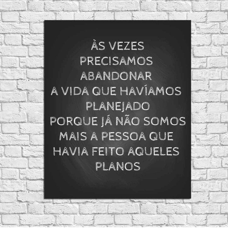 Poster Decorativo Frase Vida Diferente 09080 - Papel na Parede