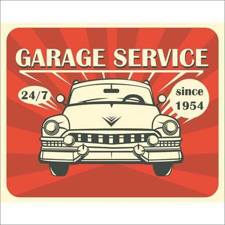 Poster Decorativo Garage Service 011011 - Papel na Parede